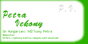 petra vekony business card